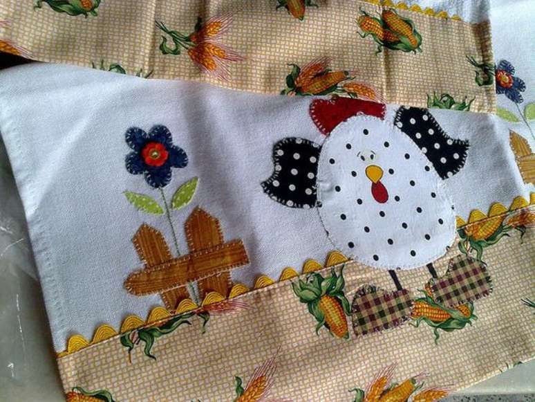 66. Pano de prato em patchwork &ndash; Por: Pinterest