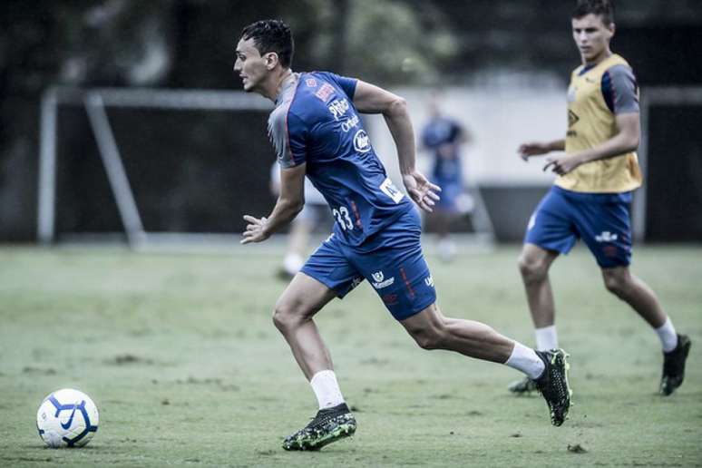 Diego Pituca participou dos primeiros minutos do treino do Santos nesta sexta-feira (Ivan Storti/Santos)
