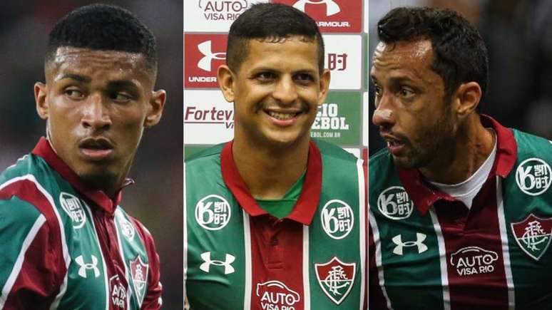 Marcos Paulo, Lucão e Nenê podem formar o trio de ataque em 2020 (Foto: Lucas Merçon/Fluminense)