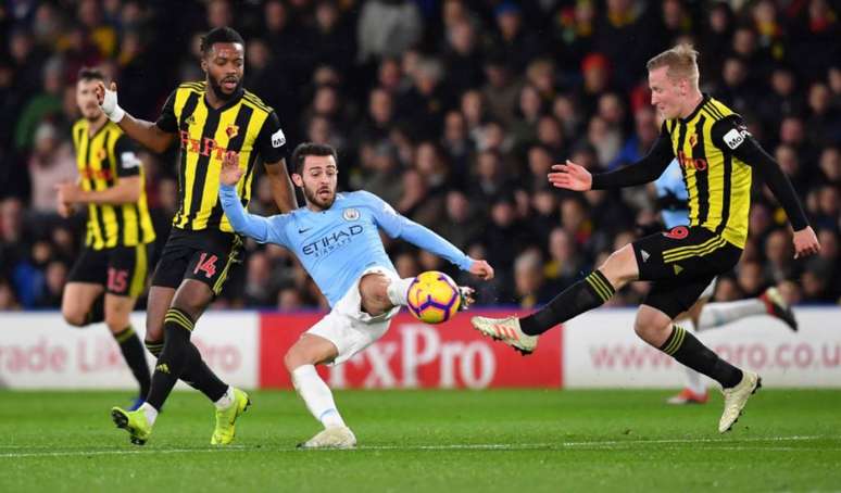 City e Watford durante a última temporada (Foto: AFP)