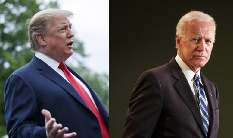 Donald Trump e Joe Biden podem ser adversários nas eleições de 2020