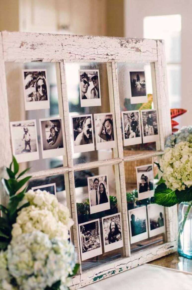 25. Use o painel de fotos na decoração do seu casamento também – Por: Pinterest