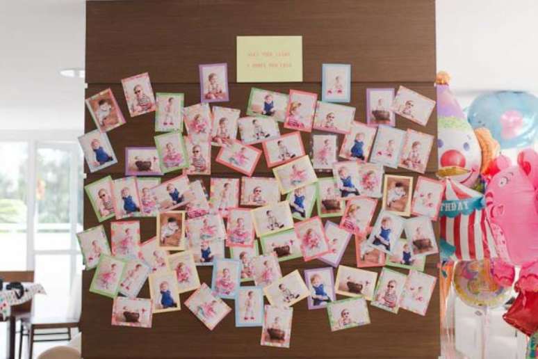 6. O painel de fotos para festa &eacute; uma forma de decorar o ambiente &ndash; Por: Dcore