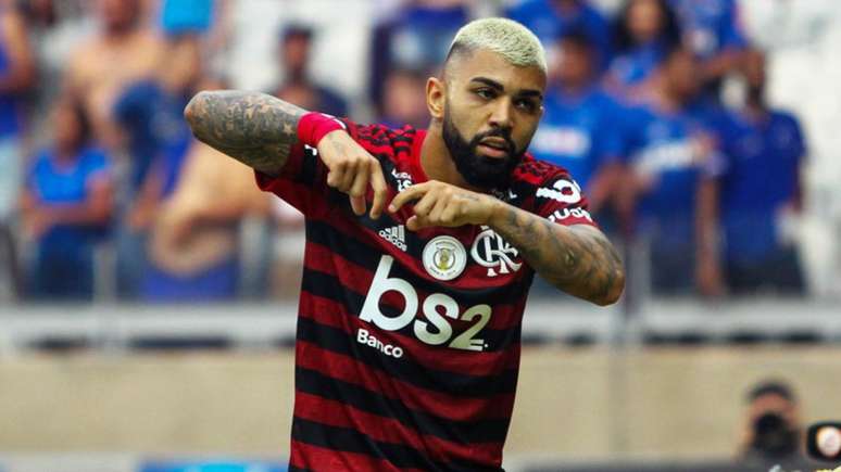 Gabigol comemorou o gol deste sábado com a frase 'Hoje tem gol do Gabigol' em libras (Fernando Michel/L!Press)