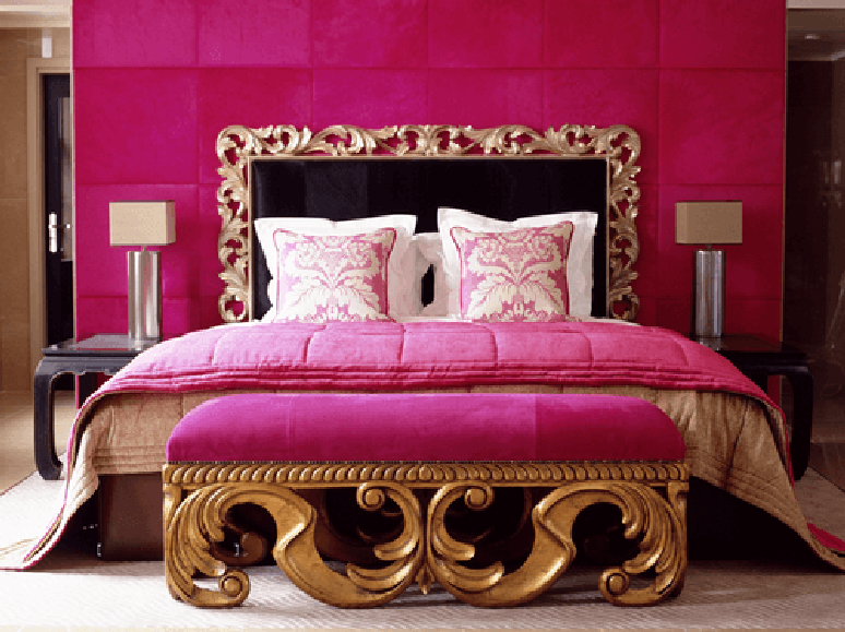 22. O quarto de casal também pode ter lindos detalhes Fucsia – Por: Inves part