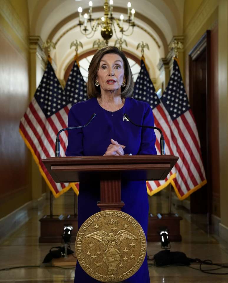 Presidente da Câmara dos EUA, Nancy Pelosi, anuncia inquérito formal de impeachment contraTrump 24/9/2019 REUTERS/Kevin Lamarque