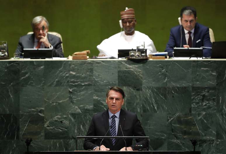 Presidente Jair Bolsonaro discursa na ONU
24/09/2019
REUTERS/Lucas Jackson