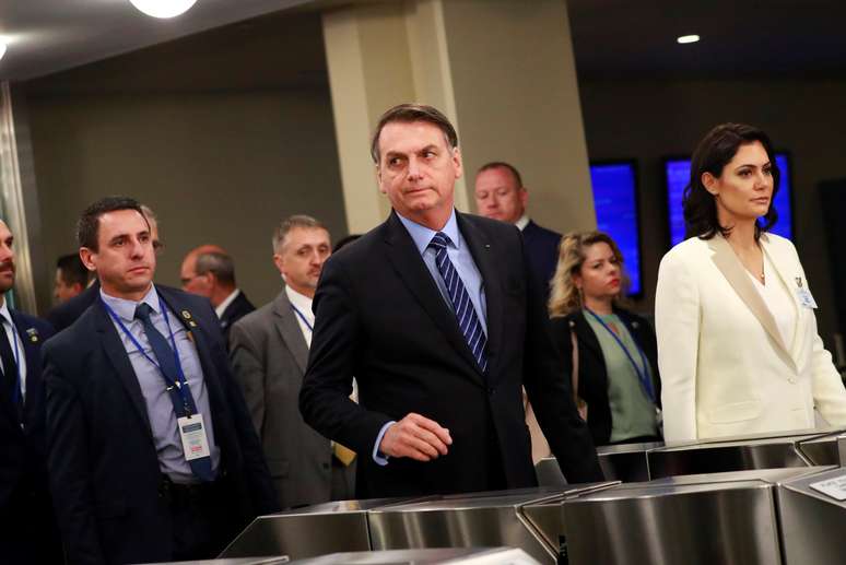 Presidente Jair Bolsonaro chega para discurso na Assembleia Geral da ONU