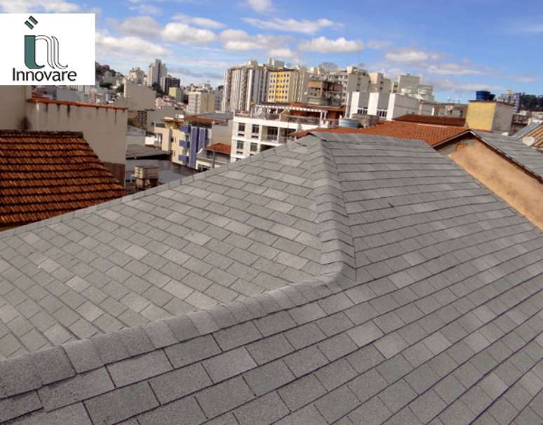 11. A telha shingle cinza é perfeita para usar na decoração de casa – Por: Inovare