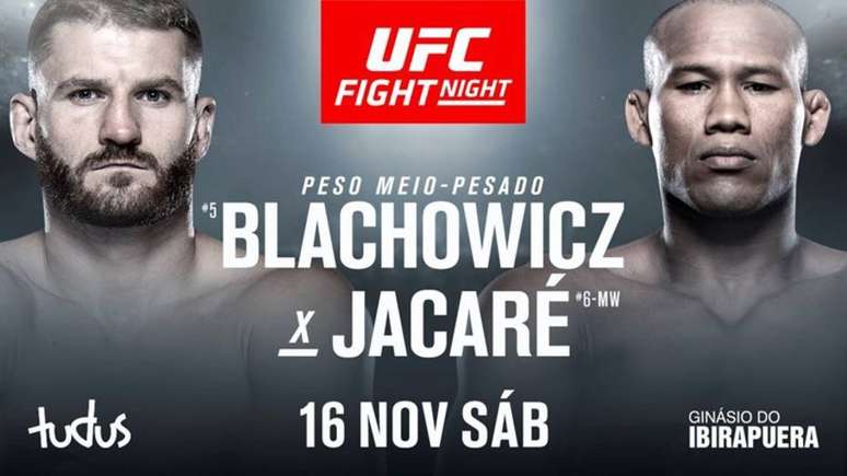 Jan Blachowicz x Ronaldo Jacaré será a luta principal do UFC São Paulo