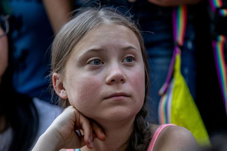 Ativista do clima Greta Thunberg em Nova York
30/08/2019
REUTERS/Jeenah Moon