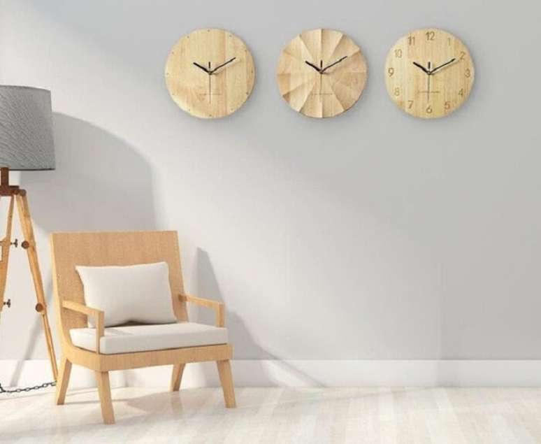 75. Diferentes modelos de relógio feitos em madeira. Fonte: Pinterest