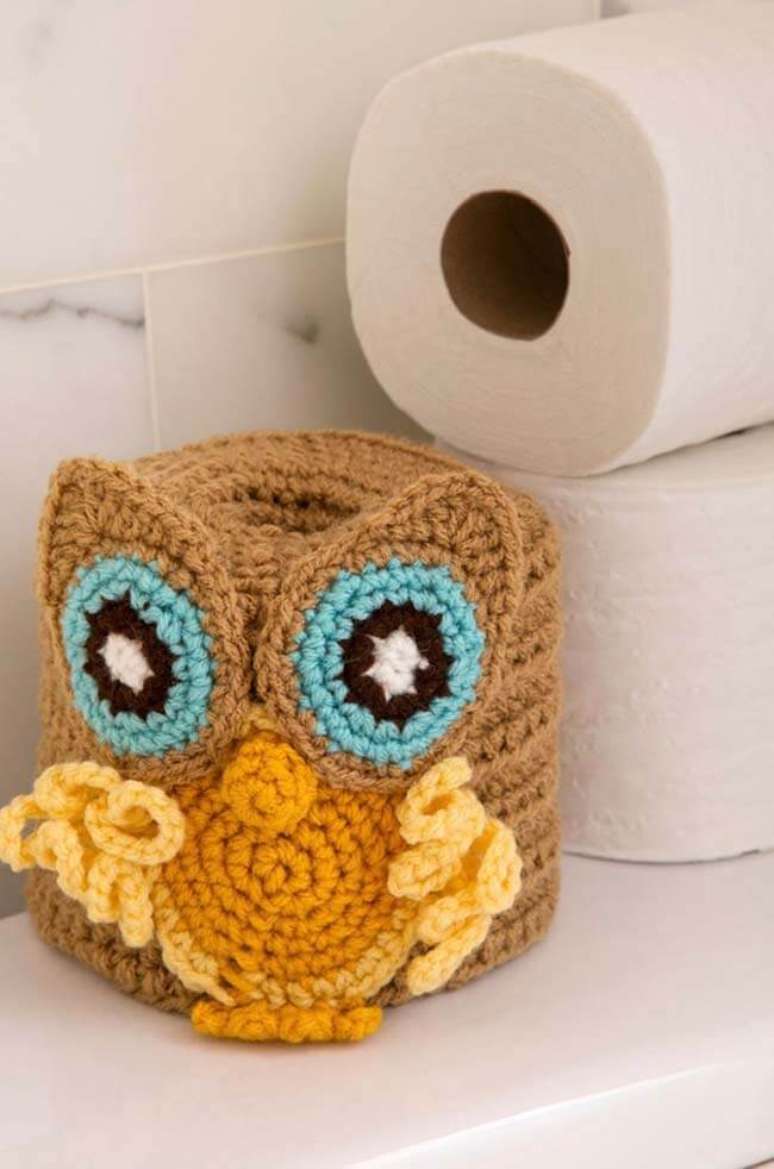 26. Faça lindas opções de porta papel higiênico coruja para decorar o quarto infantil – Por: Decor Fácil