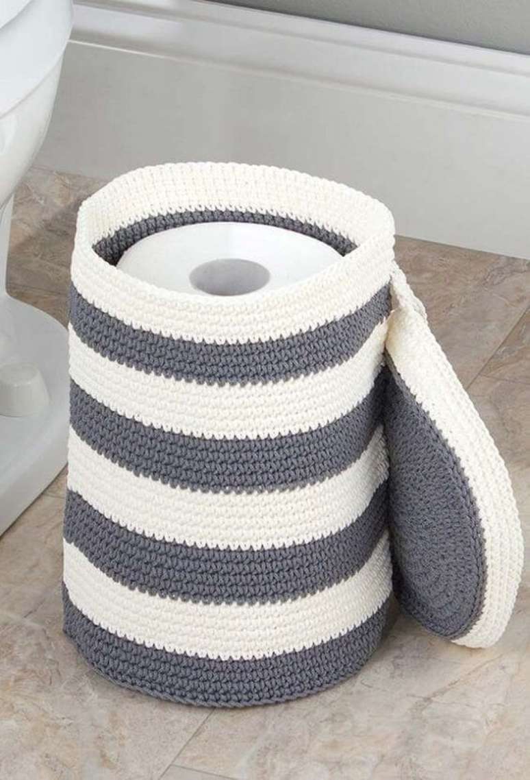 58. Porta papel higi&ecirc;nico de croch&ecirc; passo a passo &ndash; Por: Pinterest