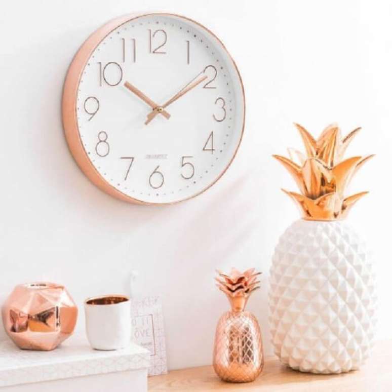85. Rel&oacute;gio Rose Gold com design delicado. Fonte: Pinterest
