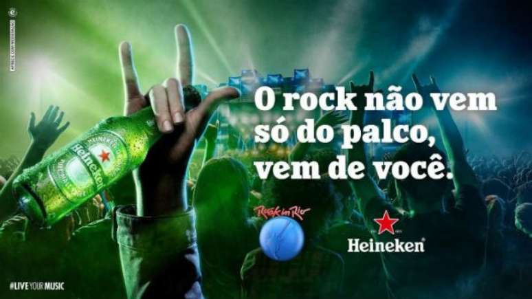 Heineken é a cerveja oficial do RIR; bebida é proibida para menores de 18 anos (Divulgação)