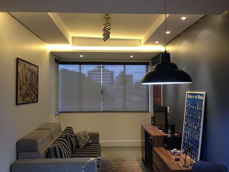 7. Um bom sof&aacute; para apartamento deve ser adequado para o im&oacute;vel. Projeto de ED Aquitetura