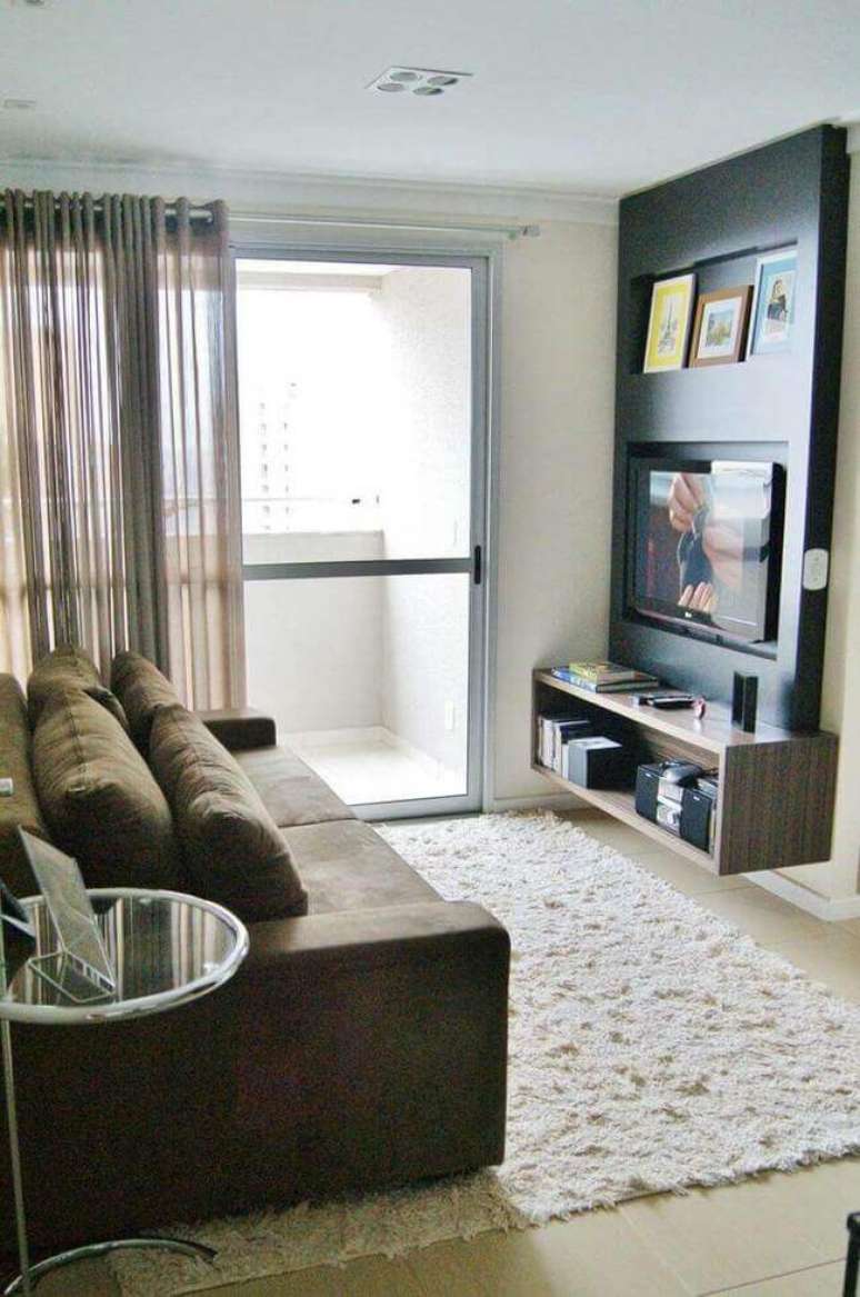 31. O sof&aacute; para apartamento deve ser comprado pensando no uso. Projeto de Priscilla Fernandes Arquitetura