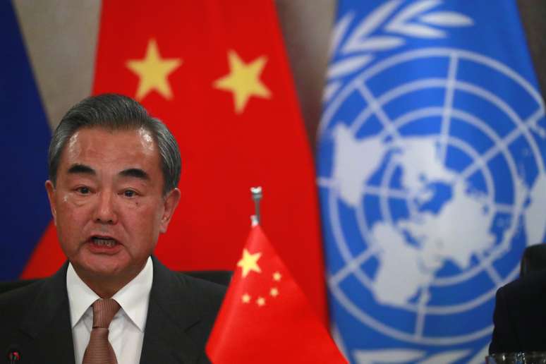 Chanceler Wang Yi  fala durante reuni&atilde;o do Conselho de Seguran&ccedil;a da ONU 26/9/2019 REUTERS/Yana Paskova