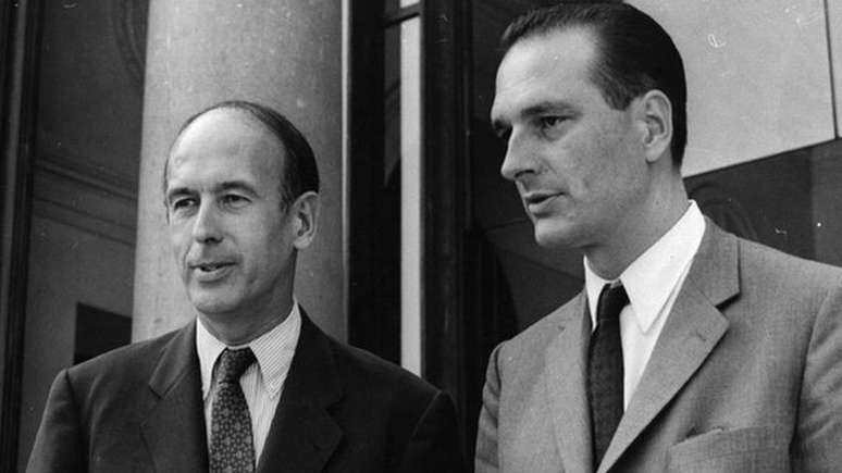 D'Estaing e Chirac: diferenças vieram à tona em pouco tempo entre presidente e primeiro-ministro