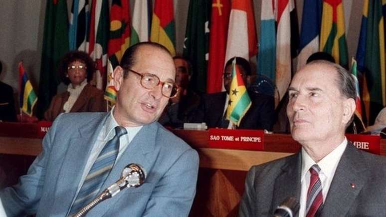 Relação entre Chirac e Miterrand era conflituosa