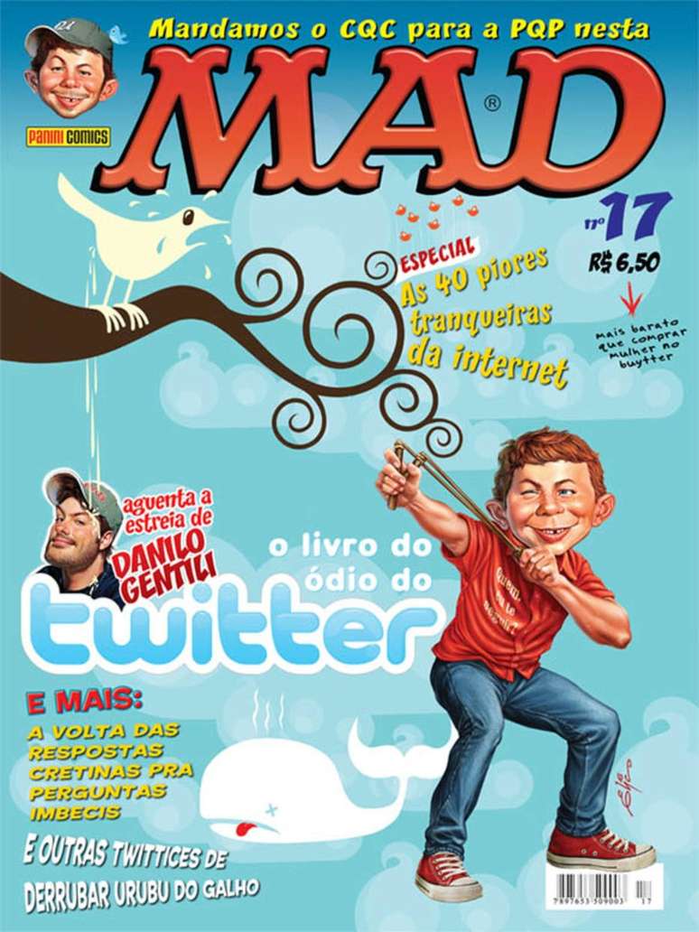 Capa da revista 'Mad' com a estreia de Danilo Gentili.  