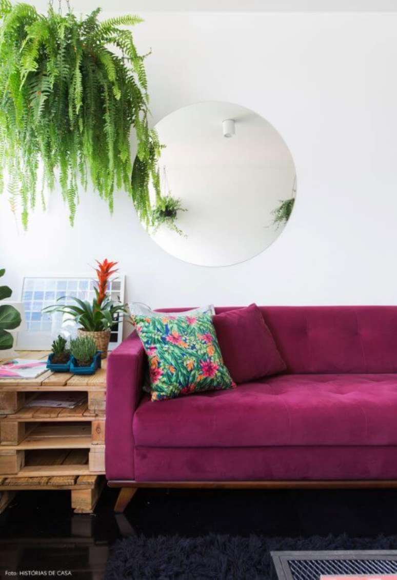 22. Sof&aacute; colorido pink &ndash; Por: M&oacute;veis Hans