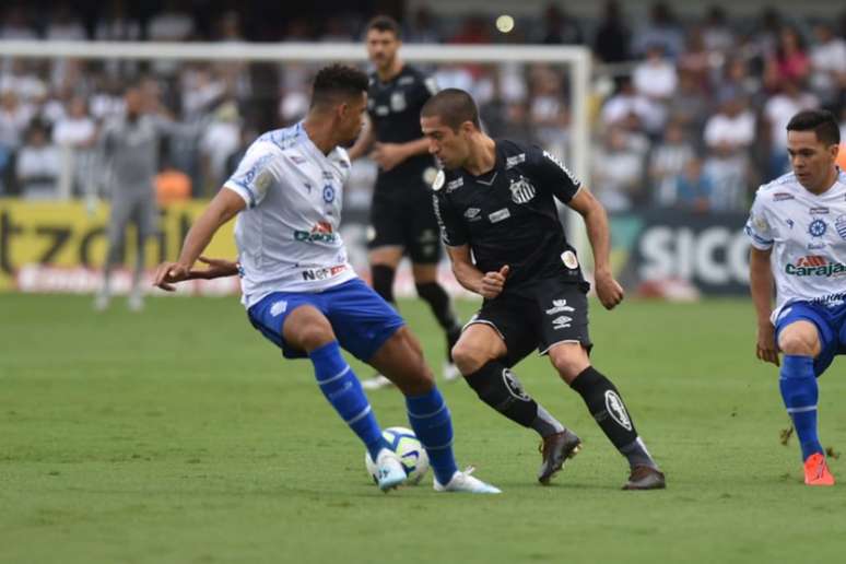 Evandro formou o quarteto do meio-campo do Santos (Foto: Ivan Storti/Santos)