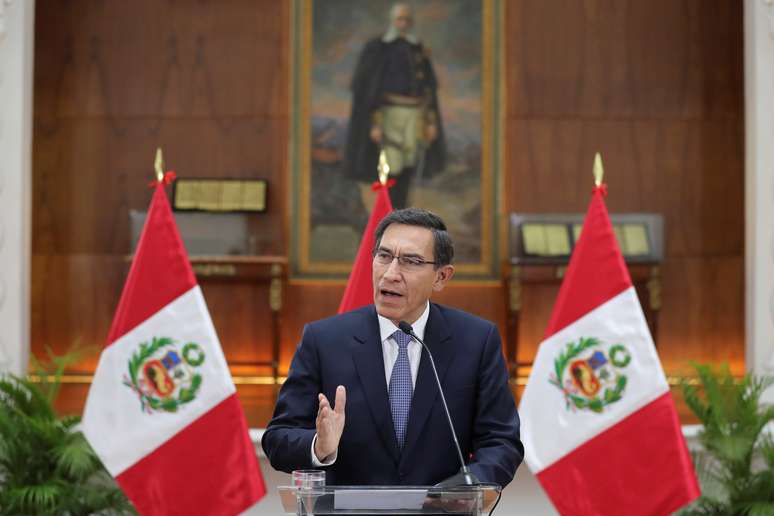 Presidente do Peru, Martín Vizcarra, faz pronunciamento
27/09/2019
Presidência peruana/Divulgação via REUTERS