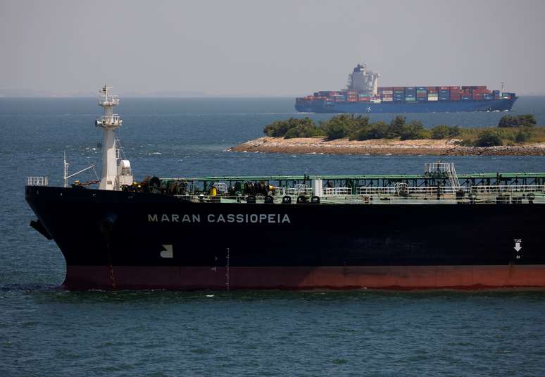 Petroleiro Maran Cassiopeia nas águas de Tuas, em Cingapura
15/07/2019
REUTERS/Edgar Su