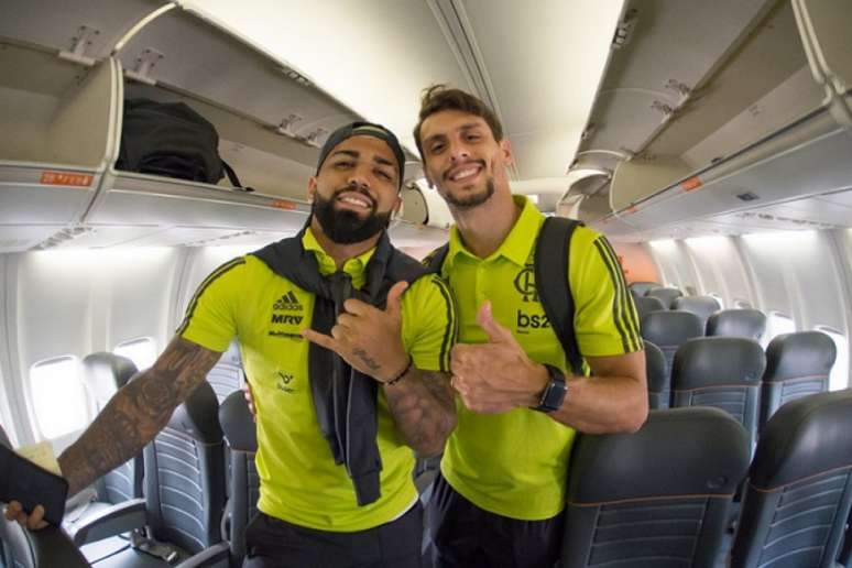 Gabriel Barbosa e Rodrigo Caio estão entre os relacionados do Flamengo (Foto: Alexandre Vidal / Flamengo)