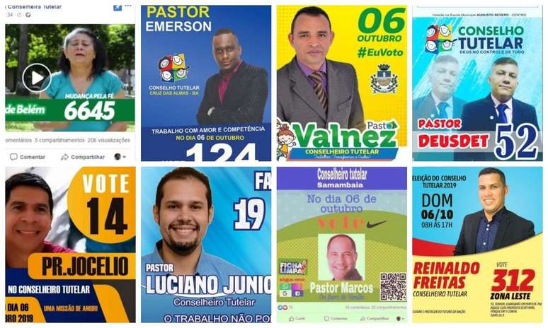 Busca no Facebook revela dezenas de candidatos a conselheiro tutelar que se apresentam como pastores ou usam passagens bíblicas no material de campanha