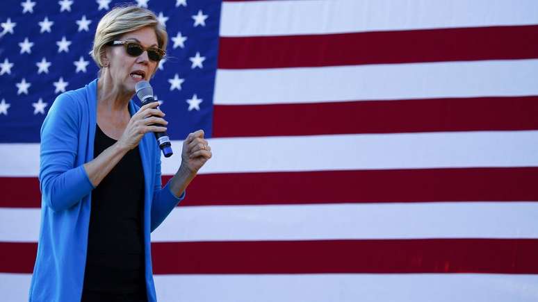 Pré-candidata do Partido Democrata à Presidência, Elizabeth Warren prometeu dividir grandes empresas de tecnologia
