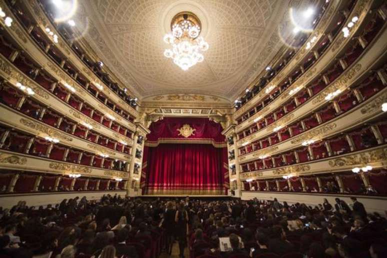 Interior do Teatro alla Scala, em Milão