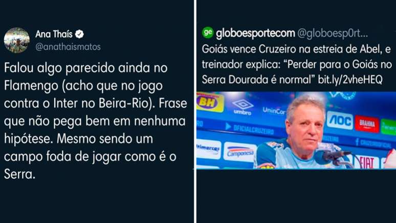 Ana Thaís Matos costuma a comentar sobre futebol em sua conta de Twitter (Foto: Reprodução/Twitter)