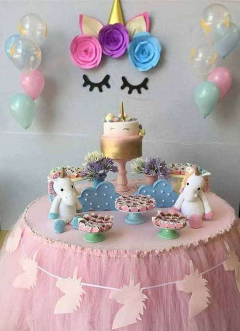 105. O bolo de unicórnio é a melhor opção para sua festa infantil – Por: Pinterest
