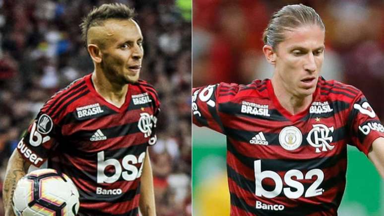 Rafinha e Filipe Luis são nomes experientes do elenco rubro-negro (Alexandre Vidal/Flamengo)