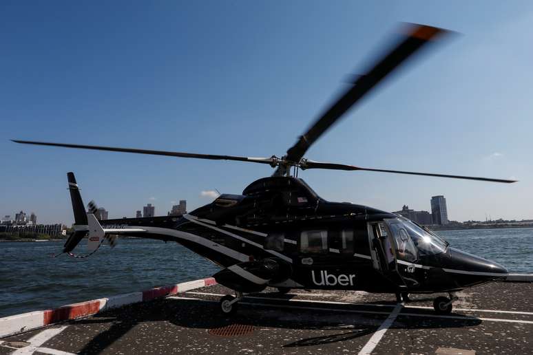 'Uber Copter' em plataforma em Manhattan, Nova York, EUA
02/10/2019
REUTERS/Mike Segar