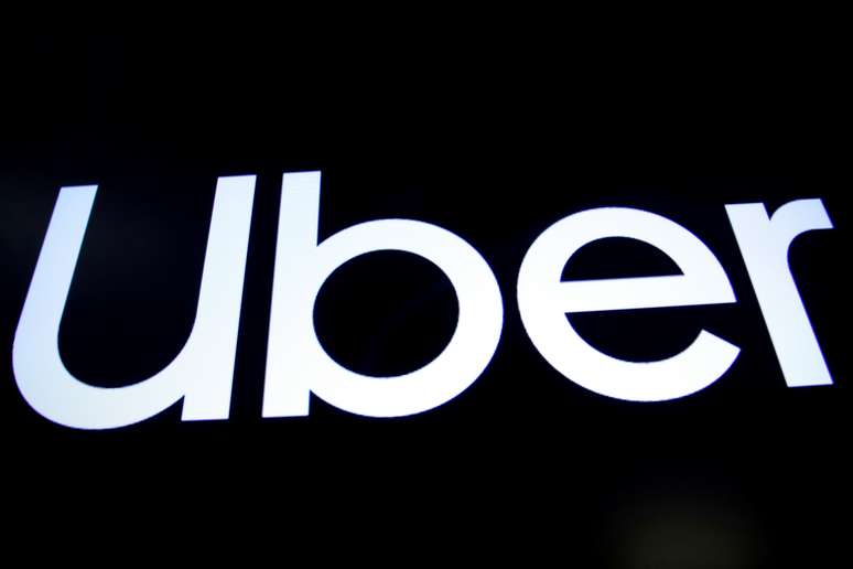 Logotipo do Uberé mostrado na Bolsa de Valores de Nova York. 10/5/2019. REUTERS/Brendan McDermid