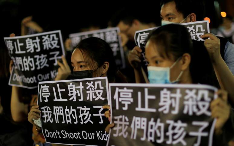 Manifestantes protestam em Hong Kong
03/10/2019
REUTERS/Jorge Silva