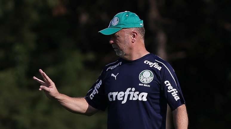 Mano Menezes começou a armar o Palmeiras para enfrentar o Atlético (Foto: Agência Palmeiras/Divulgação)