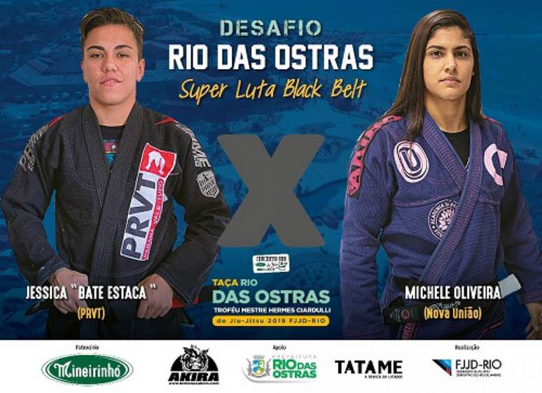 Bate-Estaca e Michele vão estrear a faixa-preta em superluta na Taça Rio em Rio das Ostras (Foto: Divulgação)