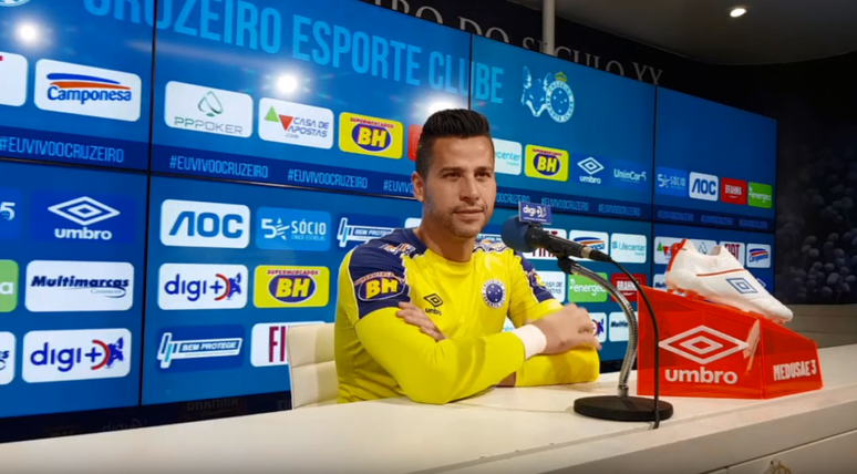 Fábio participou da coletiva nesta quinta-feira (Foto: Reprodução/Cruzeiro)