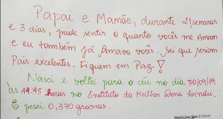 Mensagem humanizada da equipe de enfermeiras de Manaus inspirou uma médica obstetra do interior do Paraná.