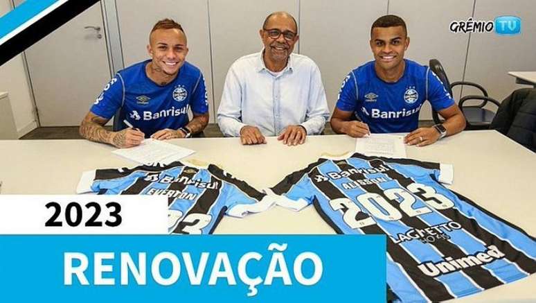 Valorizados, Everton e Alisson renovam contrato com o Grêmio