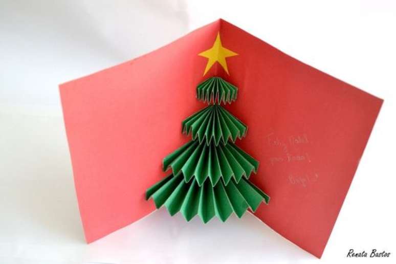 20. Cartão de Natal com efeito 3D se tornou uma boa febre. Foto: Pinterest