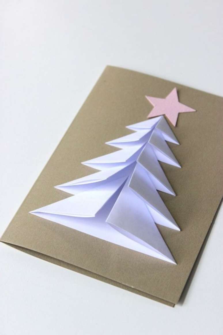 83. O branco é simples, mas deixa o cartão de Natal delicado. Foto: Toda Atual