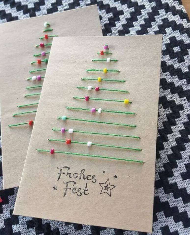 2. Existem muitas formas de fazer cartão de Natal. Foto: Tudo Especial