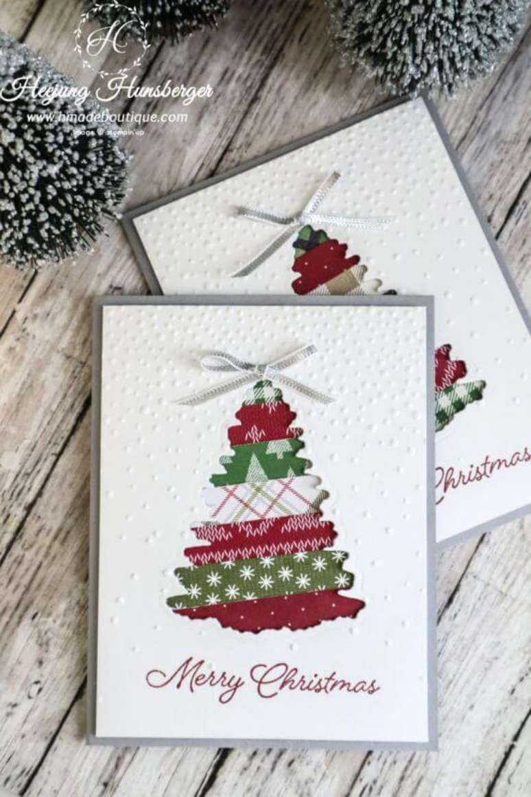 34. Quanto mais decorado, mais interessante é o cartão de Natal. Foto: Handmade Boutique