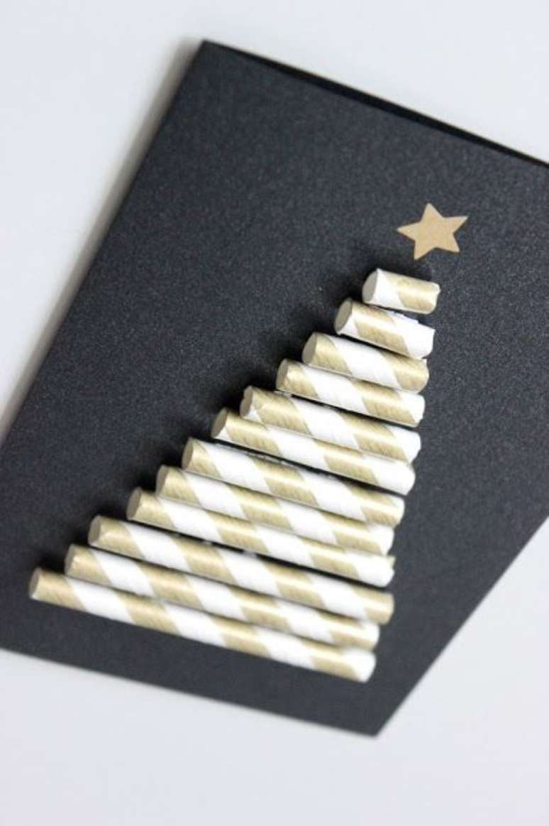 84. Até cigarro pode ser utilizado no cartão de Natal. Foto: Pinterest